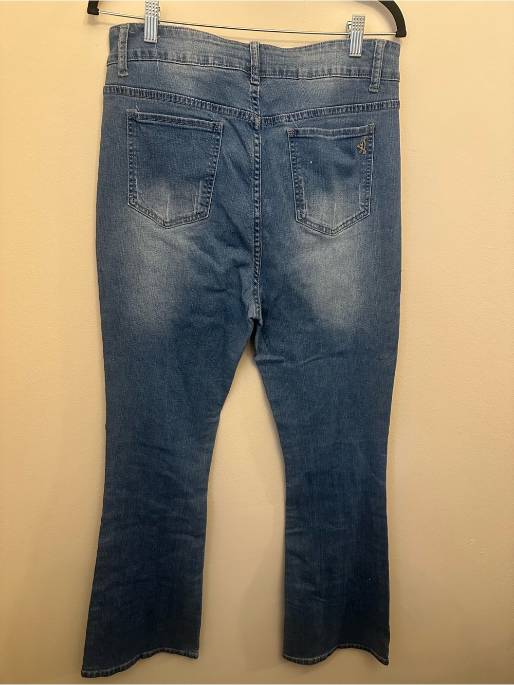 VIP Jeans Women’s Light Wash High Rise Flare Jeans Stretch Size 15/16 Y2K Boho - Picture 3 of 3